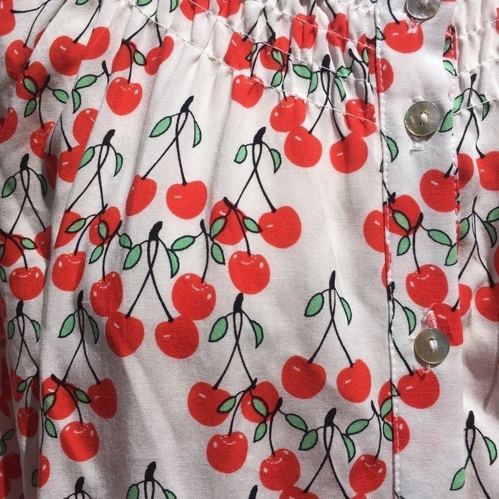 Jane and Delancey   Red Cherry Blouse